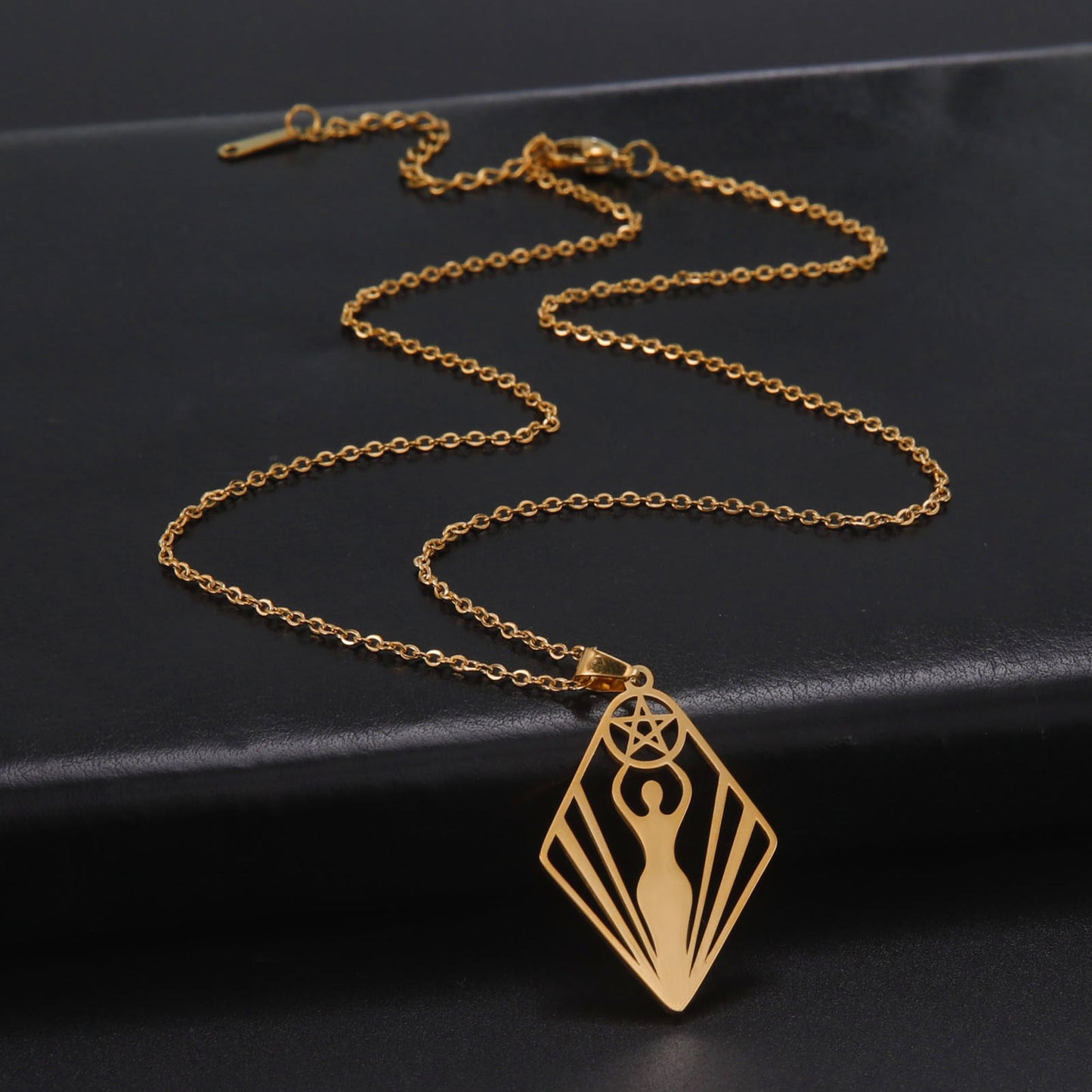 Fashion Simple Goddess Stainless Steel Necklace