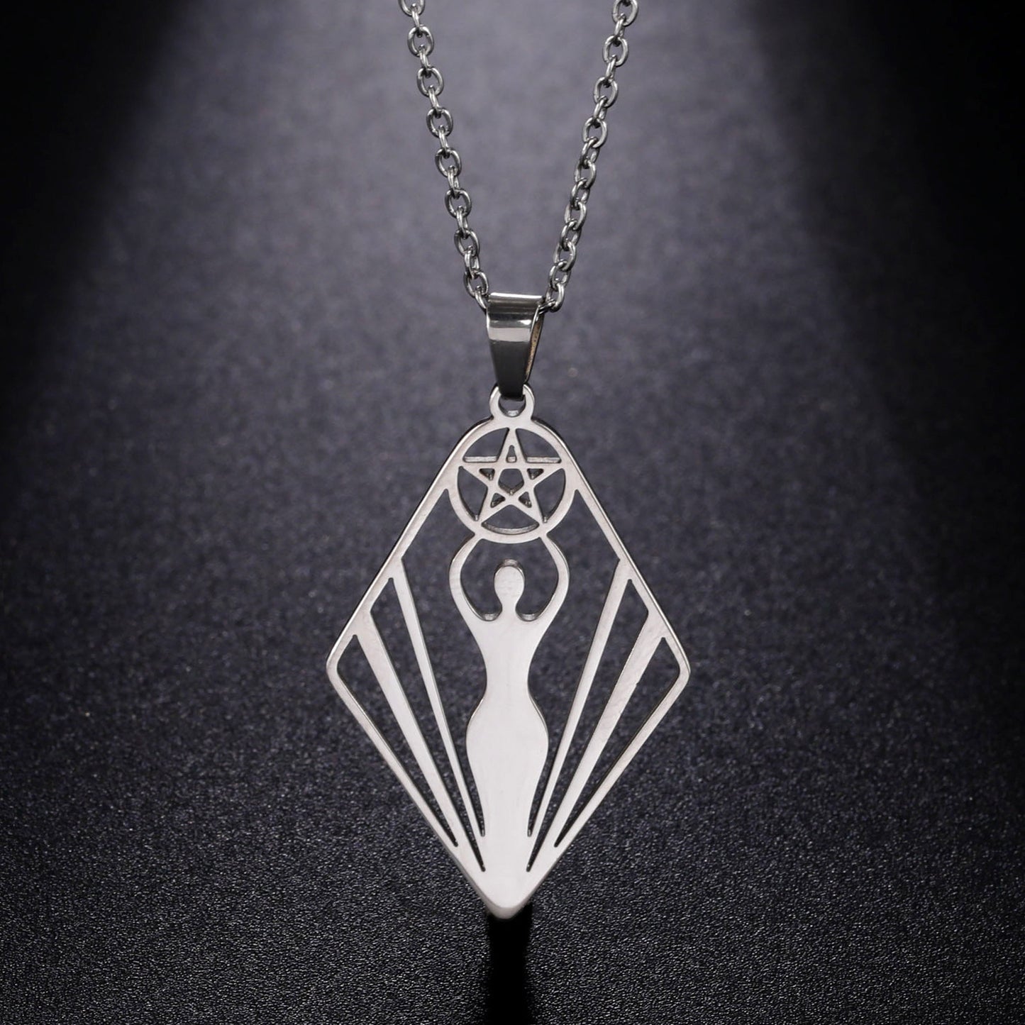 Fashion Simple Goddess Stainless Steel Necklace