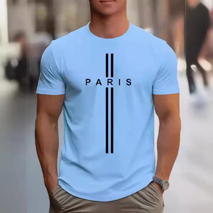 Men's Fashion Printed Casual Slim T-shirt