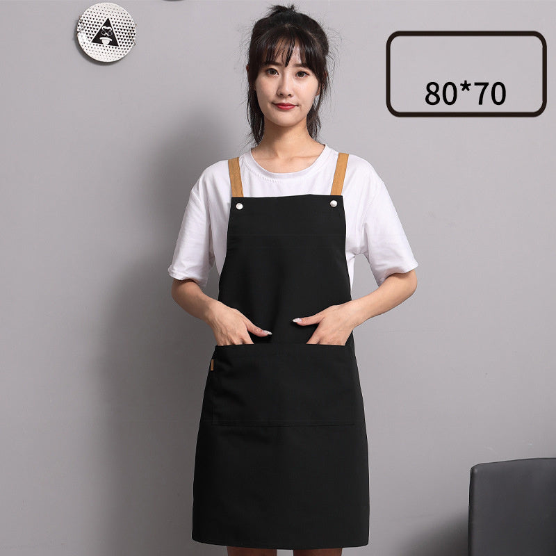 Advertising Apron Custom Female Custom-Made Canvas Custom-Made Japanese Simple Kitchen