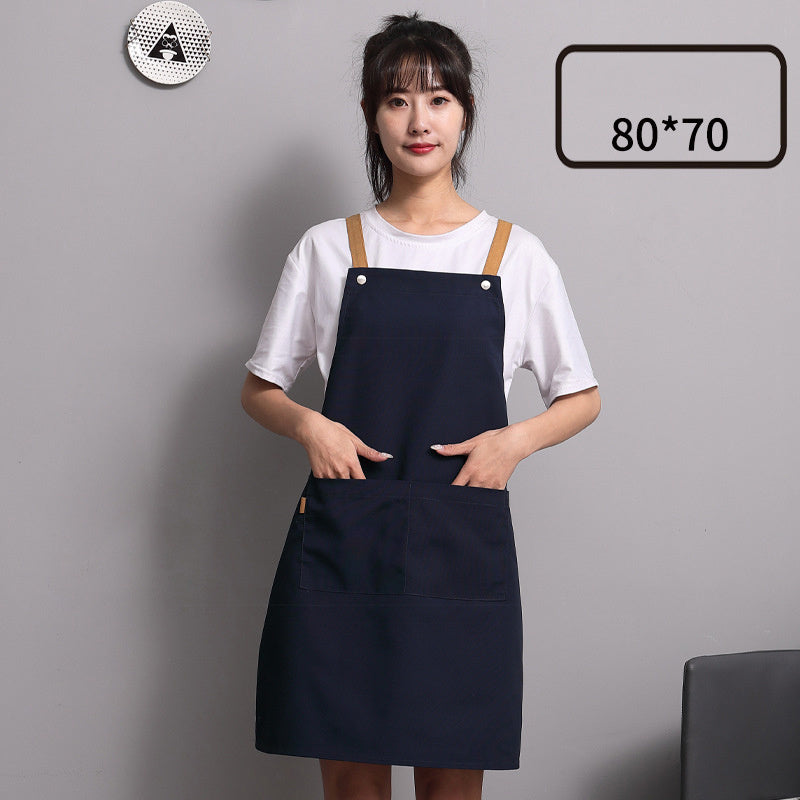 Advertising Apron Custom Female Custom-Made Canvas Custom-Made Japanese Simple Kitchen