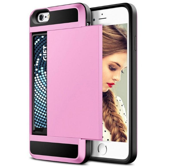 Compatible with Apple, Sliding Card Holder Phone Case (iPhone)