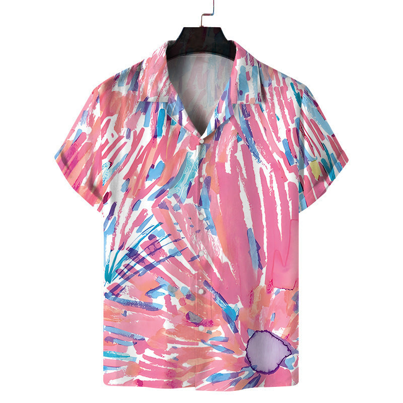 Hawaiian Modified Size Printed Men's Casual Beach Top