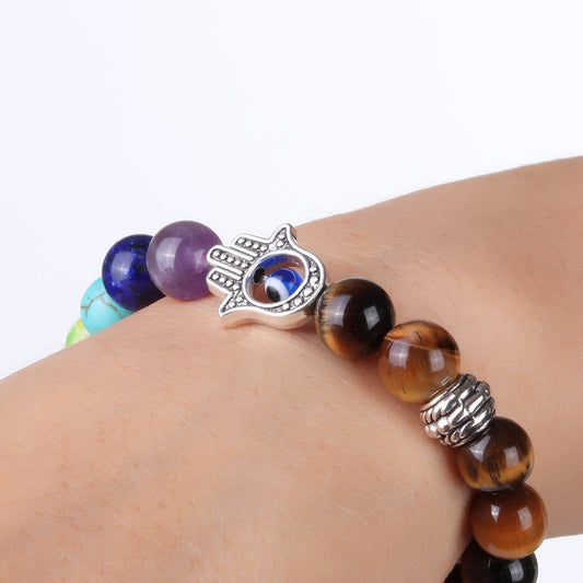 Fashion Personality Volcanic Rock Colorful Bracelet