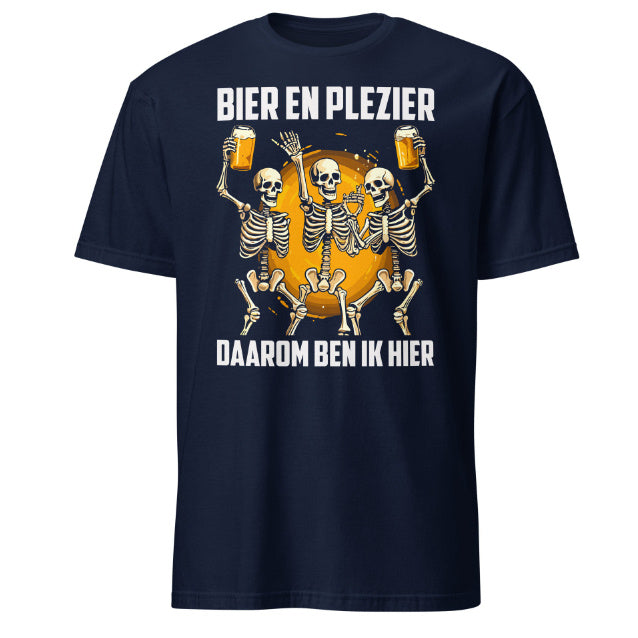 European And American Beer And Fun That's Why I'm Here Printed T-shirt