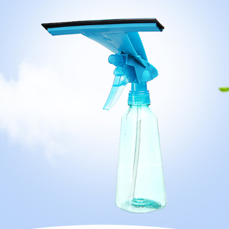 Glass Cleaning Brush with Water Spray Window Cleaner High-quality Aluminum Long Handle Wiper and Cloth Combo Silicone