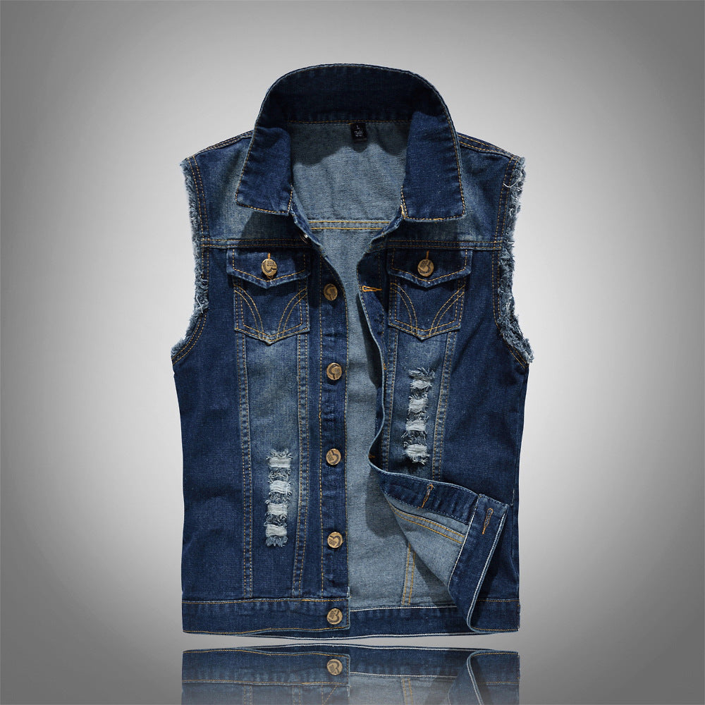 Men's denim vest