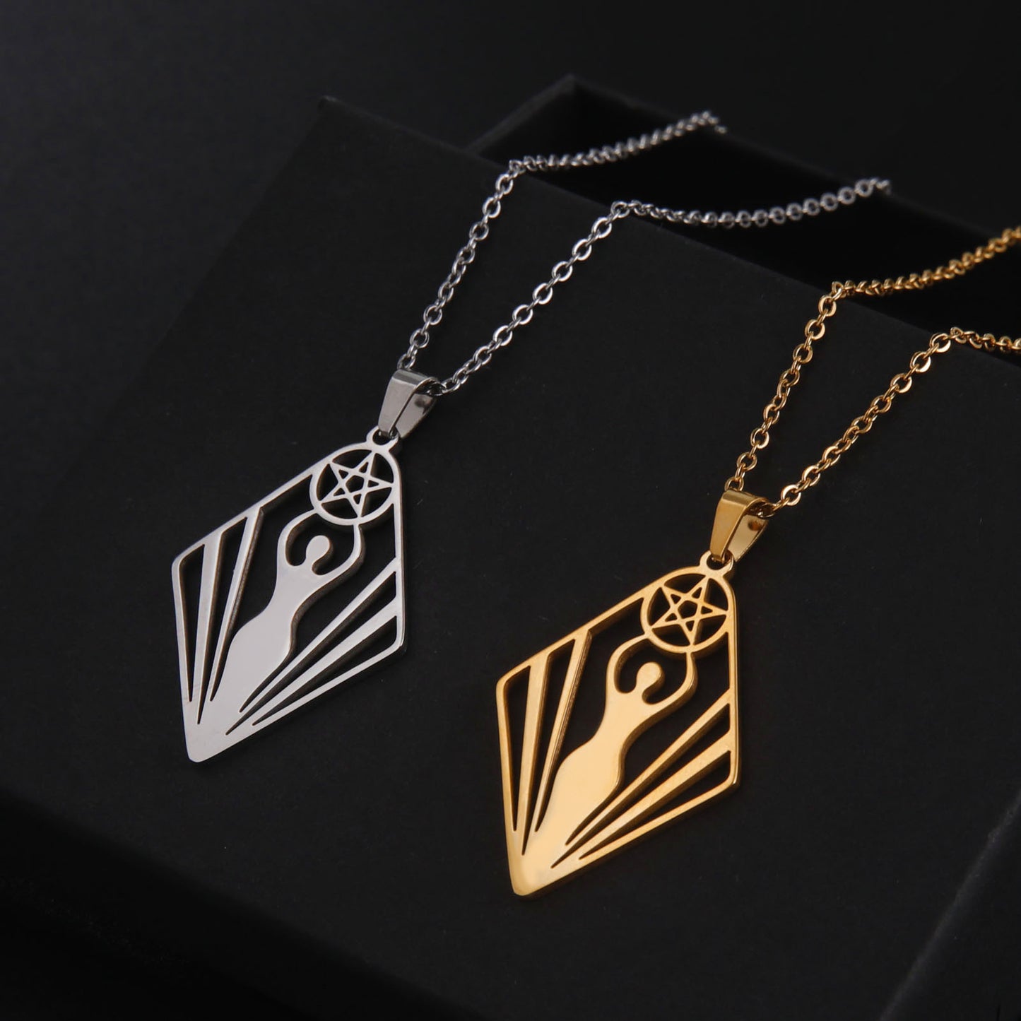 Fashion Simple Goddess Stainless Steel Necklace